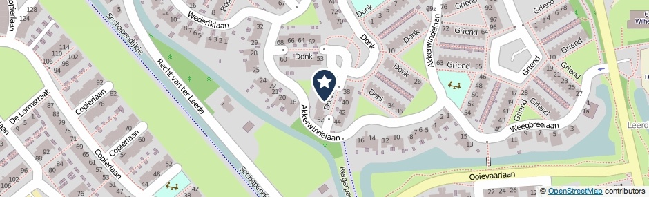 Kaartweergave Donk 48 in Leerdam