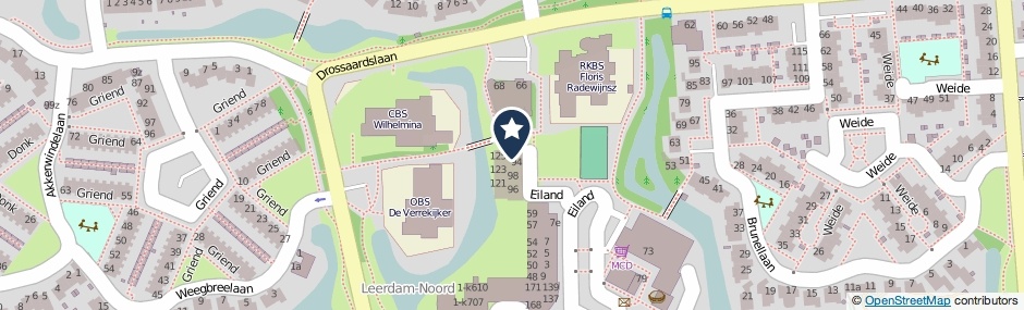Kaartweergave Eiland 101 in Leerdam