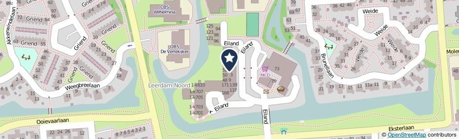Kaartweergave Eiland 13 in Leerdam