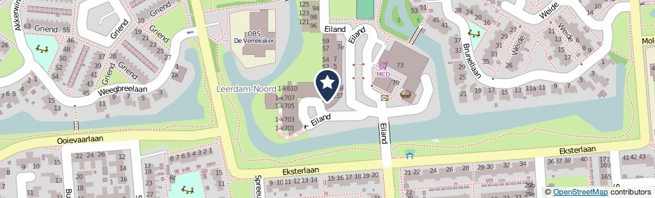 Kaartweergave Eiland 164 in Leerdam