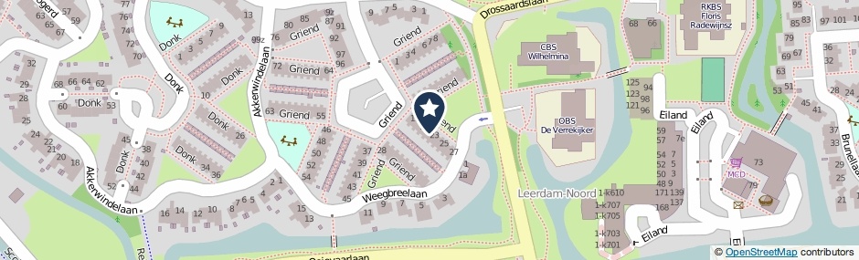 Kaartweergave Griend 22 in Leerdam