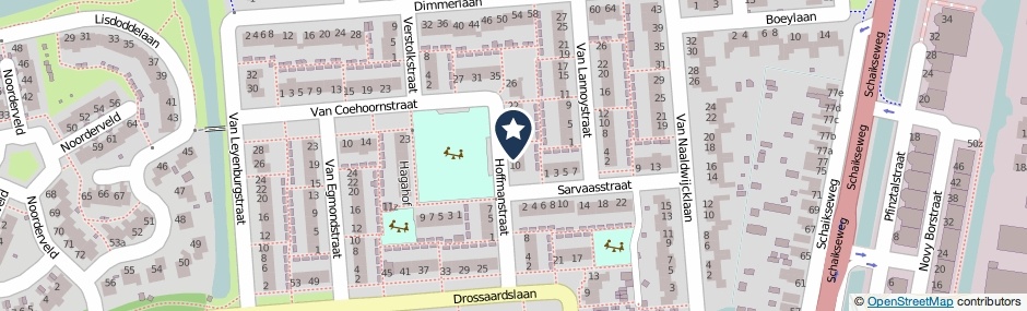 Kaartweergave Hoffmanstraat 12 in Leerdam