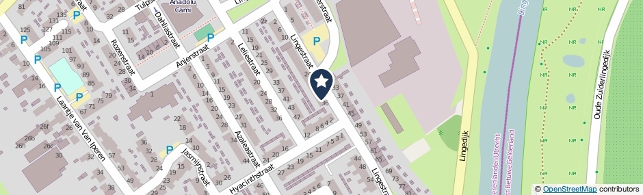 Kaartweergave Lingestraat 34 in Leerdam