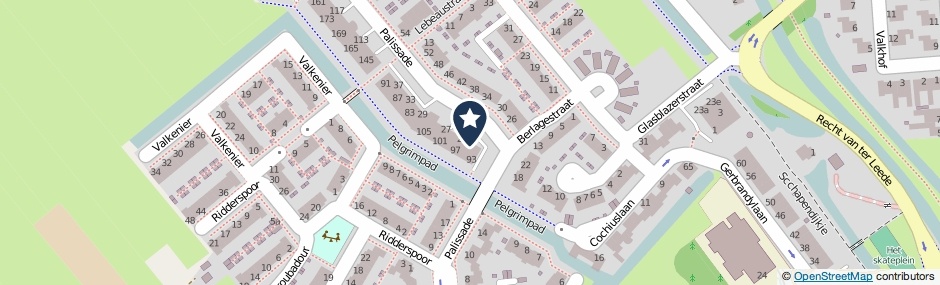 Kaartweergave Palissade 21 in Leerdam
