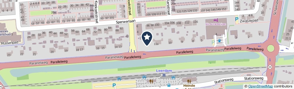Kaartweergave Parallelweg 12 in Leerdam