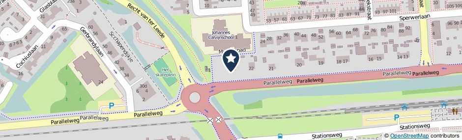 Kaartweergave Parallelweg 23 in Leerdam