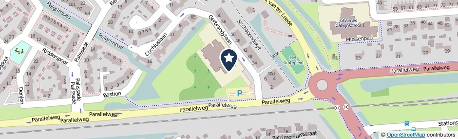 Kaartweergave Parallelweg 24 in Leerdam