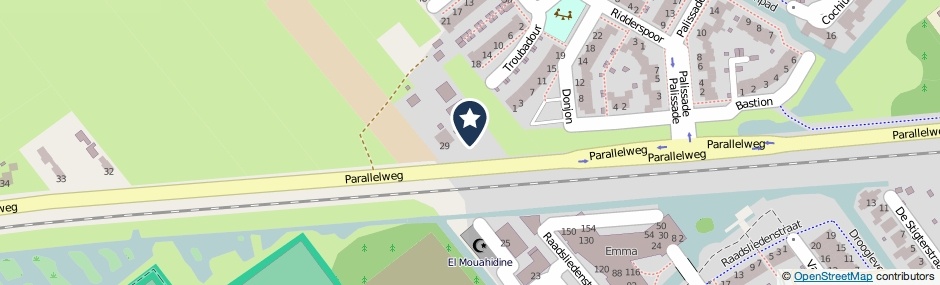 Kaartweergave Parallelweg 28 in Leerdam