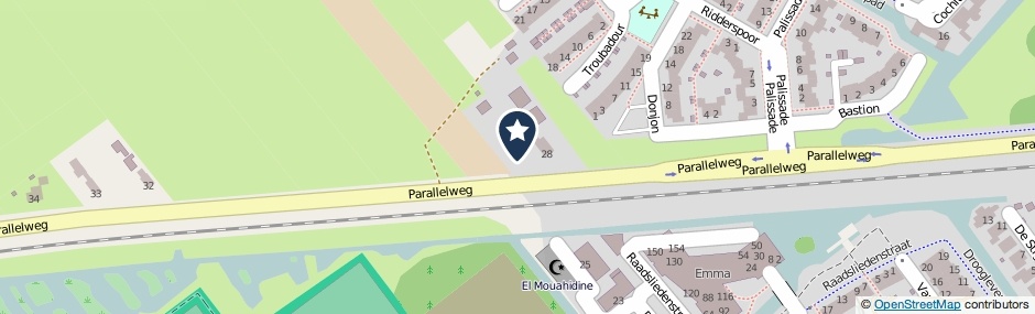 Kaartweergave Parallelweg 29 in Leerdam