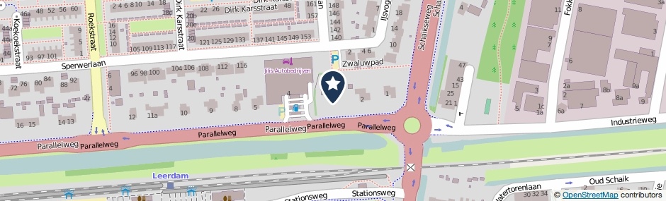 Kaartweergave Parallelweg 3 in Leerdam