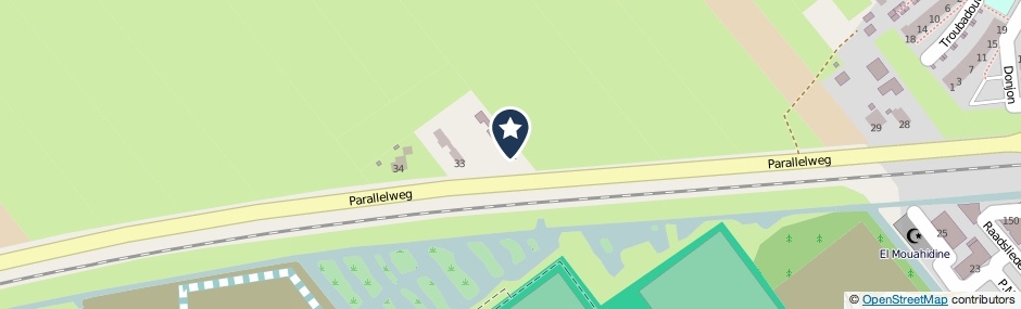 Kaartweergave Parallelweg 32 in Leerdam