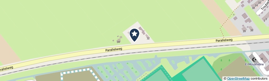 Kaartweergave Parallelweg 33 in Leerdam