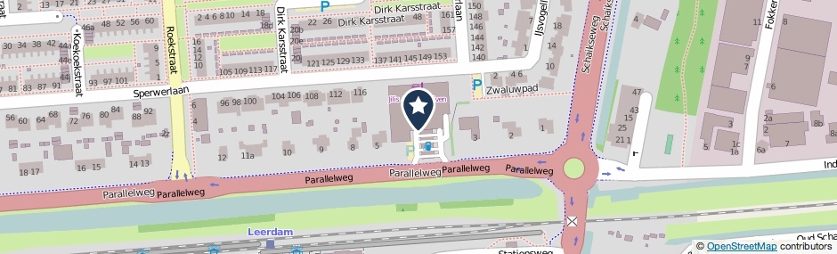Kaartweergave Parallelweg 4 in Leerdam