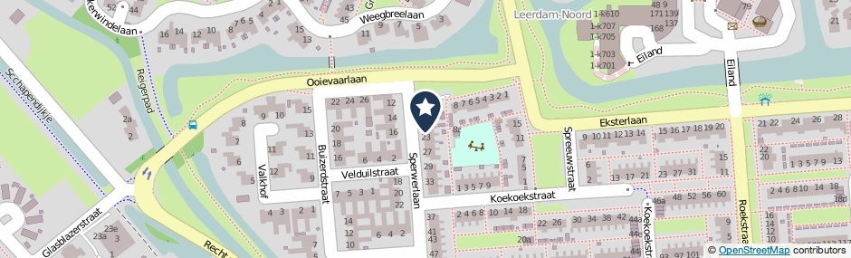 Kaartweergave Sperwerlaan 21 in Leerdam