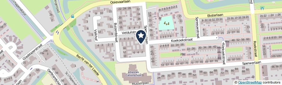 Kaartweergave Sperwerlaan 22 in Leerdam