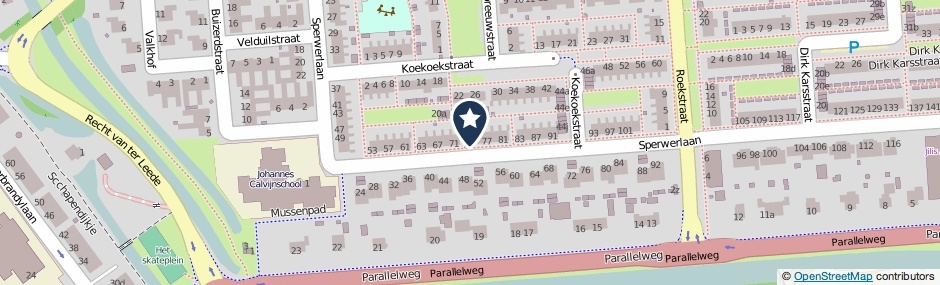 Kaartweergave Sperwerlaan 73 in Leerdam