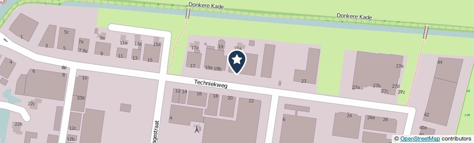 Kaartweergave Techniekweg 21 in Leerdam