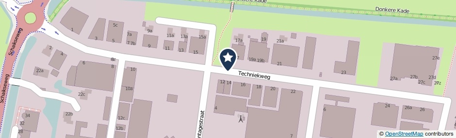 Kaartweergave Techniekweg in Leerdam