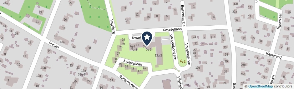 Kaartweergave Gaspeldoornlaan 11 in Leersum