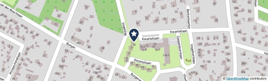 Kaartweergave Kwartellaan 19 in Leersum