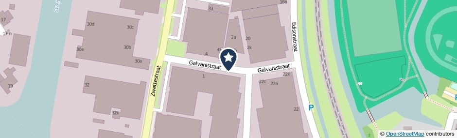 Kaartweergave Galvanistraat in Leeuwarden