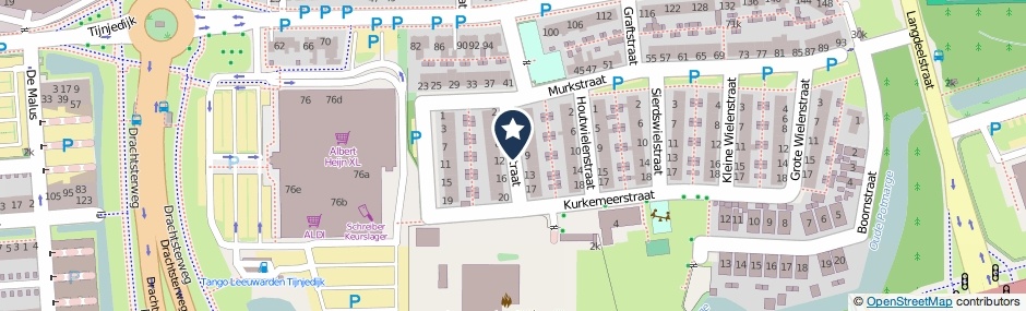 Kaartweergave Saiterstraat in Leeuwarden