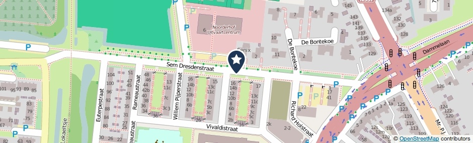 Kaartweergave Sem Dresdenstraat in Leeuwarden