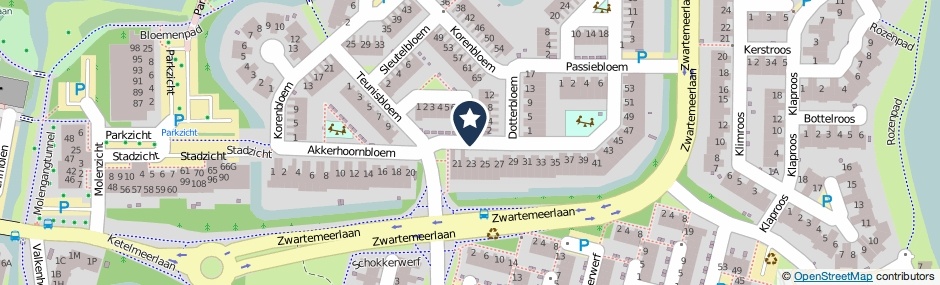 Kaartweergave Akkerhoornbloem in Leiden