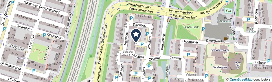 Kaartweergave Lauwerbes in Leiden
