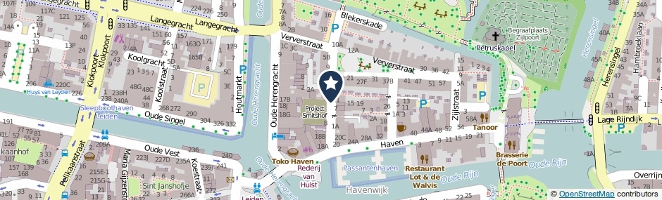 Kaartweergave West Havenstraat in Leiden
