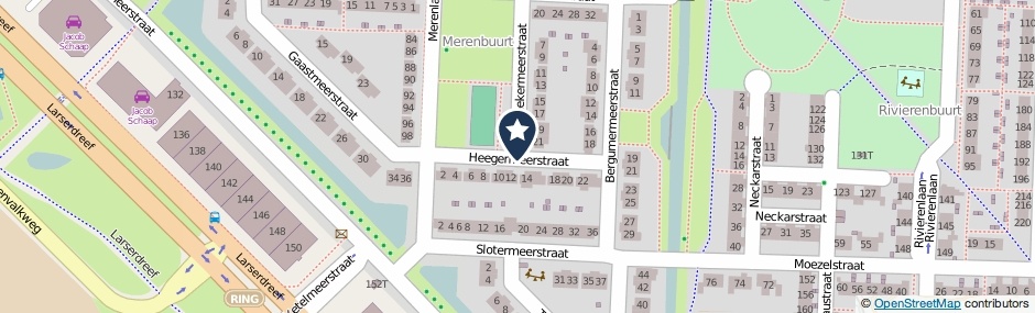 Kaartweergave Heegermeerstraat in Lelystad