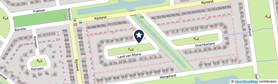 Kaartweergave Land Van Altena in Lelystad