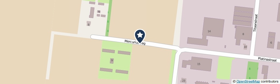 Kaartweergave Mercuriusweg in Lelystad
