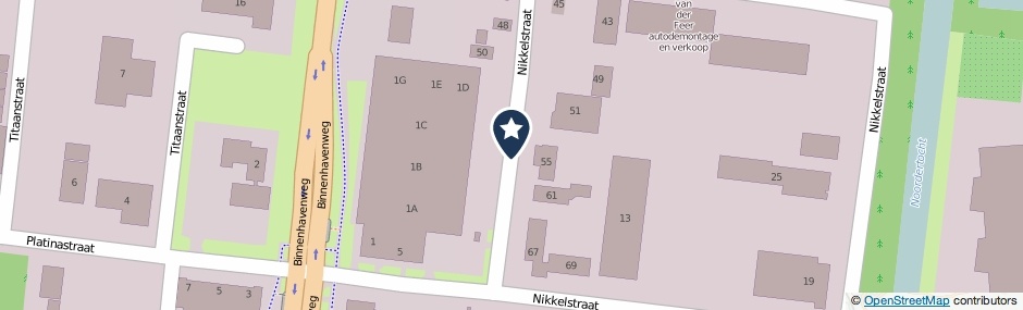 Kaartweergave Nikkelstraat in Lelystad