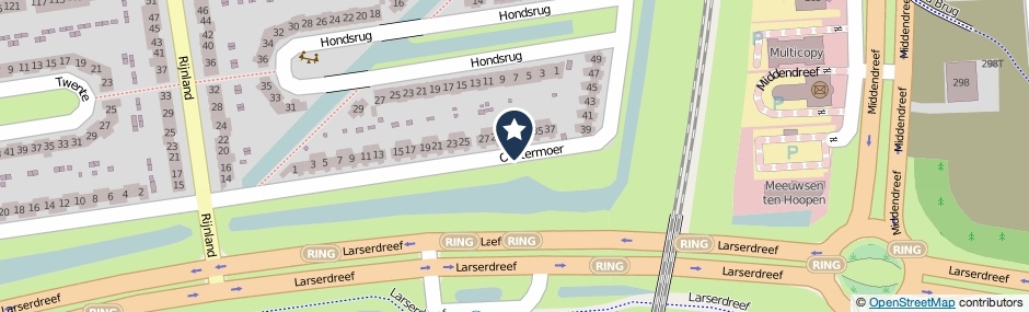 Kaartweergave Oostermoer in Lelystad
