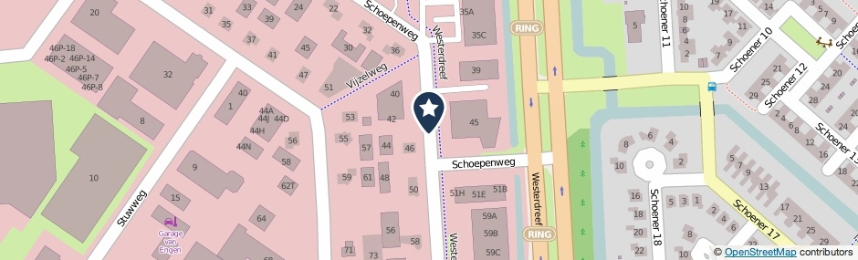 Kaartweergave Schoepenweg in Lelystad