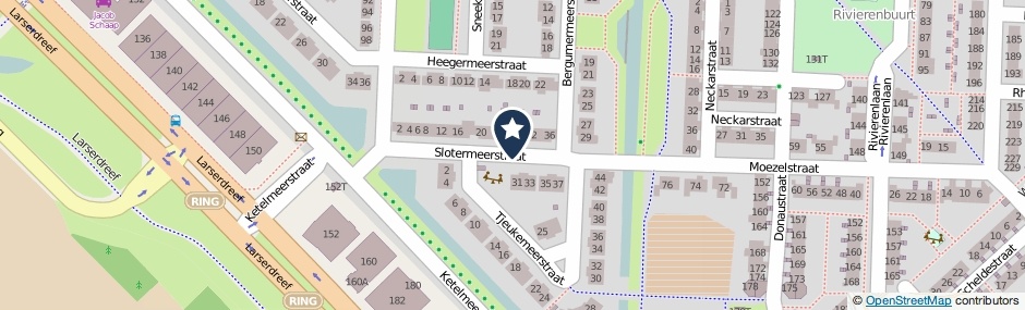 Kaartweergave Slotermeerstraat in Lelystad