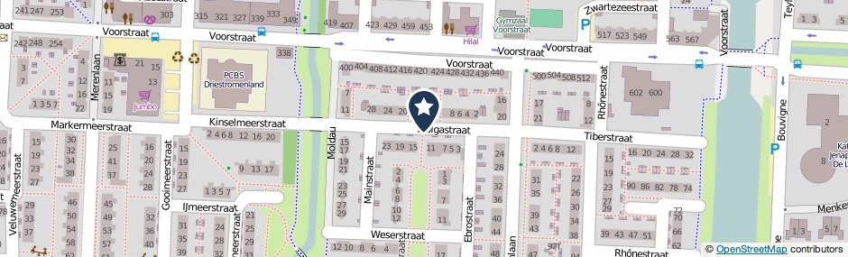 Kaartweergave Wolgastraat in Lelystad