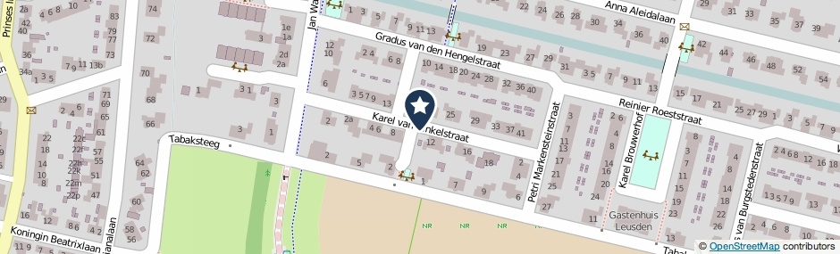 Kaartweergave Karel Van Ginkelstraat in Leusden