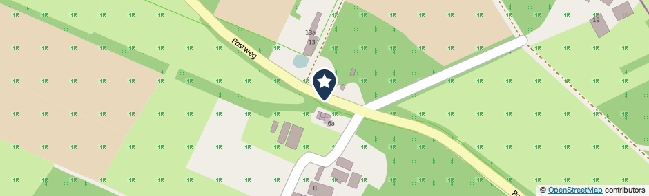 Kaartweergave Postweg in Leusden