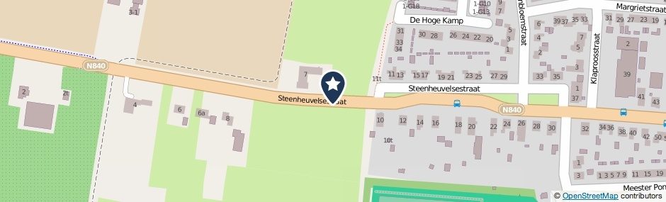 Kaartweergave Steenheuvelsestraat in Leuth