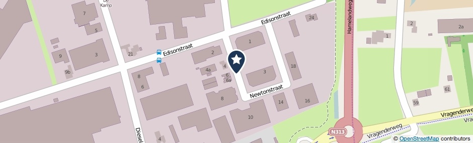 Kaartweergave Newtonstraat in Lichtenvoorde