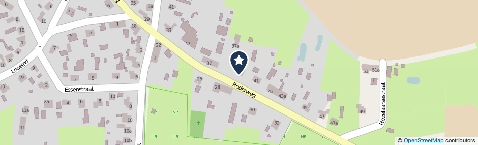 Kaartweergave Roderweg 39 in Liempde