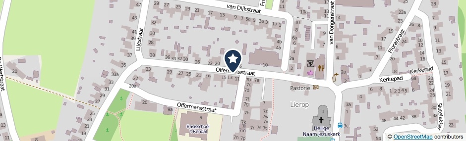 Kaartweergave Offermansstraat in Lierop