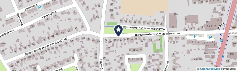 Kaartweergave Burgemeester Nieuwenhuijsenstraat in Limmen