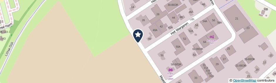 Kaartweergave Maasstraat in Lith