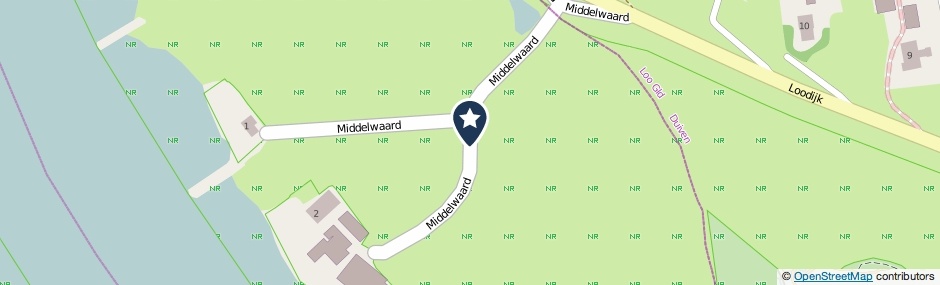 Kaartweergave Middelwaard in Loo