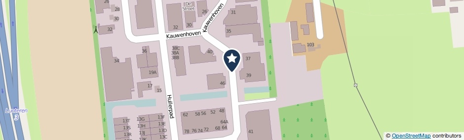 Kaartweergave Kauwenhoven in Lunteren