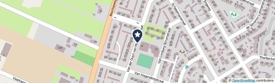 Kaartweergave Van Der Duyn Van Maasdamstraat in Lunteren