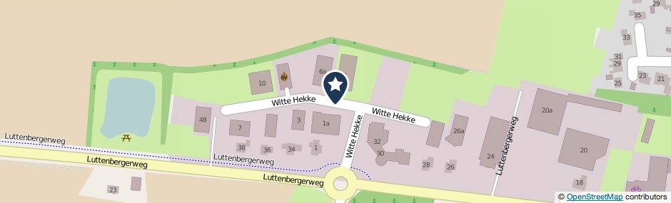 Kaartweergave Witte Hekke in Luttenberg